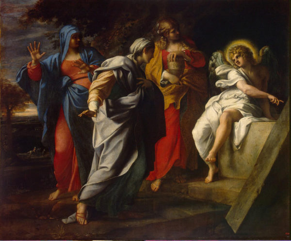 Santas mulheres na tumba de Jesus